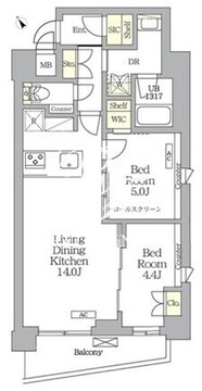 アイフラット明大前 401 間取り図