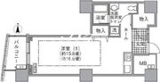 アクティ汐留 2513 間取り図