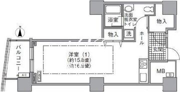 アクティ汐留 2513 間取り図
