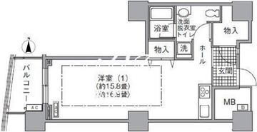 アクティ汐留 2913 間取り図