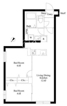 グランパセオ中目黒4 001 間取り図