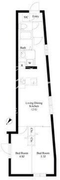 グランパセオ中目黒4 004 間取り図