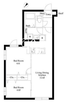 グランパセオ中目黒4 301 間取り図