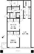 西新橋アルファレジデンス 1604 間取り図