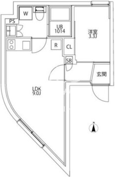シティウォーク王子デュー 501 間取り図