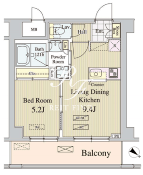 アンソレイユ代々木 305 間取り図