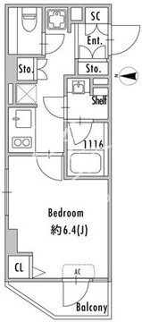 グランパセオ小岩 803 間取り図