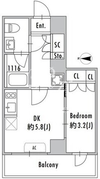 グランパセオ小岩 202 間取り図