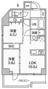エスレジデンス千住大橋ブロード 401 間取り図