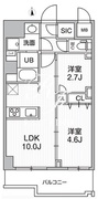 エスレジデンス千住大橋ブロード 402 間取り図