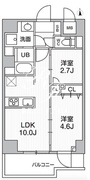 エスレジデンス千住大橋ブロード 403 間取り図