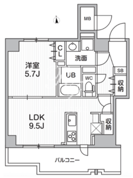 エスレジデンス千住大橋ブロード 801 間取り図