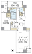 ブリリア二番町 1702 間取り図