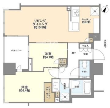 ブリリア二番町 1703 間取り図