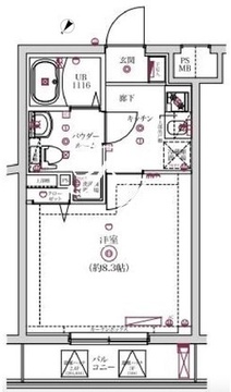 レンティーヴァ綾瀬 204 間取り図