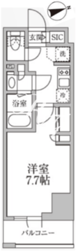 レジディア新御徒町2 507 間取り図