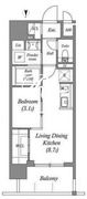 ACPレジデンス三ノ輪 1202 間取り図