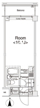 イプセ蒲田ウエスト 216 間取り図
