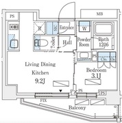 シーズンフラッツ町屋 406 間取り図