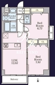 THE MANOR EXELSIOR 201 間取り図