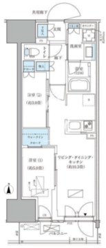パークアクシス品川天王洲アイル 512 間取り図