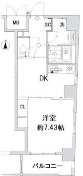 メイクスデザイン茅場町 202 間取り図