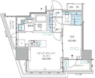 パークアクシス五反田スカイタワー 303 間取り図