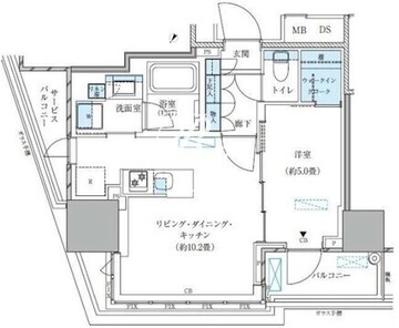 パークアクシス五反田スカイタワー 703 間取り図