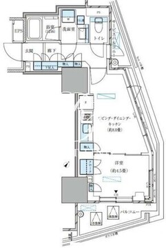 パークアクシス五反田スカイタワー 704 間取り図