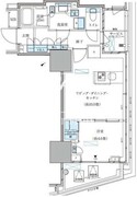 パークアクシス五反田スカイタワー 1504 間取り図