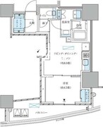 パークアクシス五反田スカイタワー 1505 間取り図