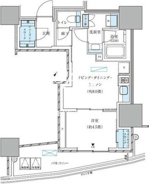 パークアクシス五反田スカイタワー 1505 間取り図
