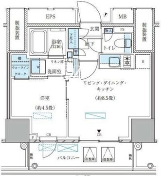 パークアクシス五反田スカイタワー 2002 間取り図
