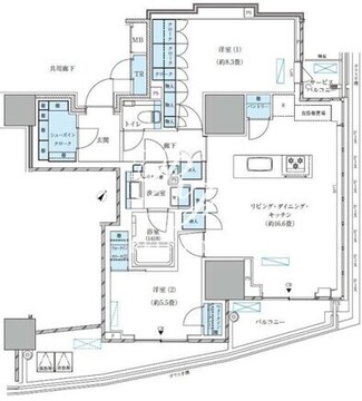パークアクシス五反田スカイタワー 2004 間取り図