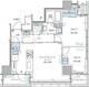 パークアクシス五反田スカイタワー 2101 間取り図