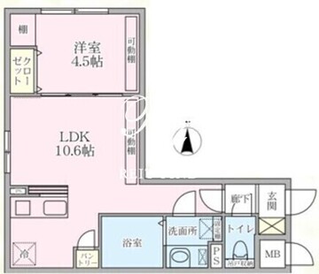 ラヴィエール大島＆ｍｅｗ 401 間取り図