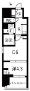 スプランディッド門前仲町 204 間取り図