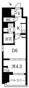スプランディッド門前仲町 204 間取り図