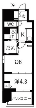 スプランディッド門前仲町 504 間取り図