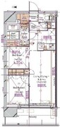 ブランシエスタ浅草蔵前 1103 間取り図