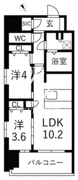 スプランディッド門前仲町 1102 間取り図