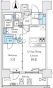 レジディア大手町北 1103 間取り図