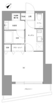 リバーテラス月島 203 間取り図