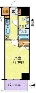 ジェノヴィア新宿グリーンヴェール 1004 間取り図