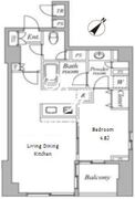 セントラルクリブ六本木 3-604 間取り図