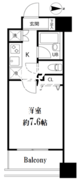 スペーシア秋葉原 407 間取り図