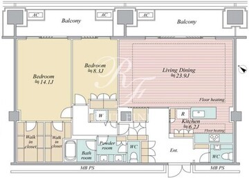 アークヒルズ仙石山レジデンス 20階130.60㎡ 間取り図