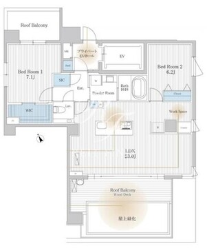 THE AKASAKA RESIDENCE S.O.A-the spirit of akasaka- 1001 間取り図