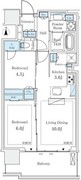 グランドシティタワー月島 4914 間取り図