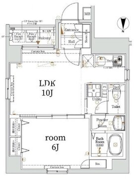 ログ銀座東 704 間取り図